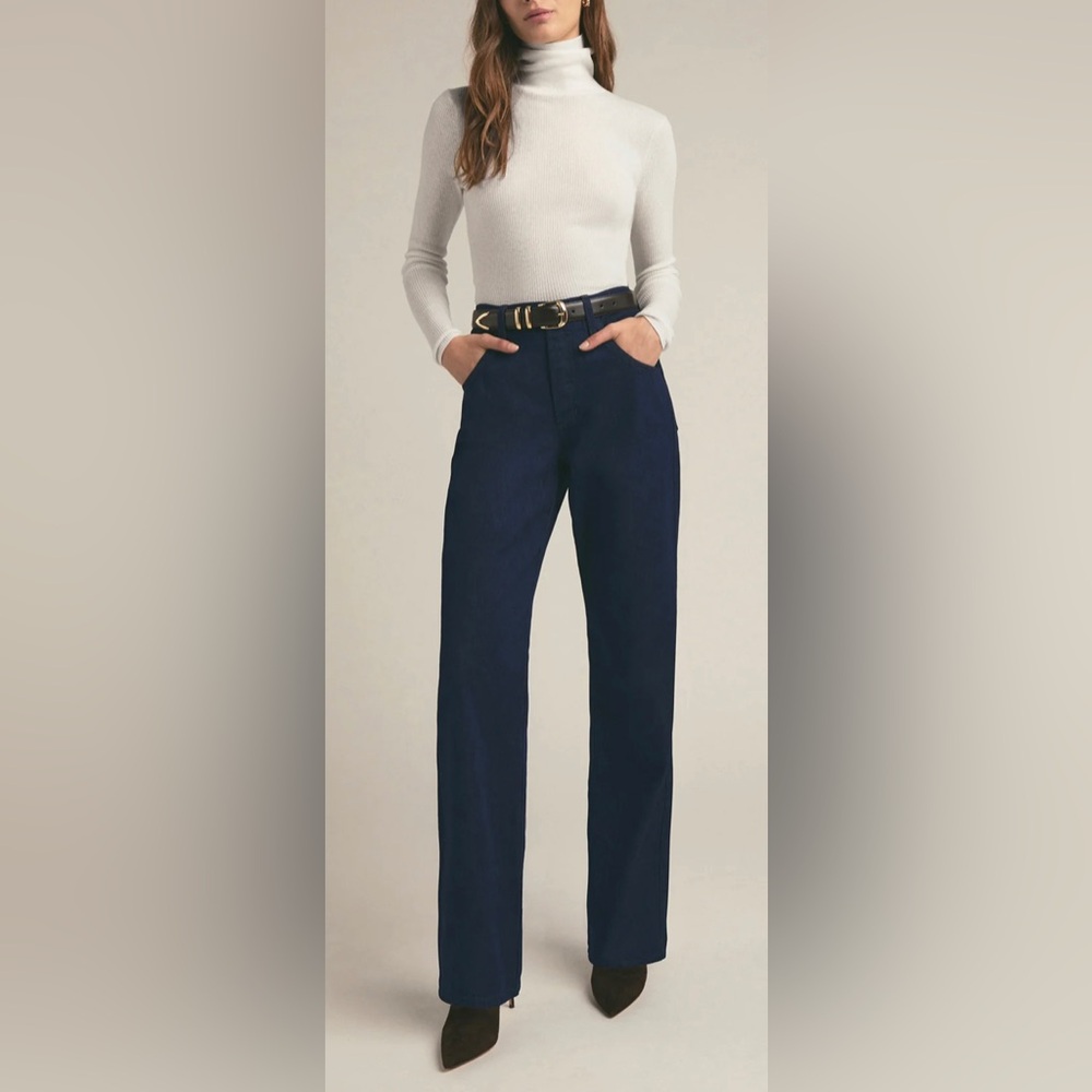🆕 NWT Favourite Daughter ‘The Jennifer’ High Rise Loose Straight, Stout, sz 30
